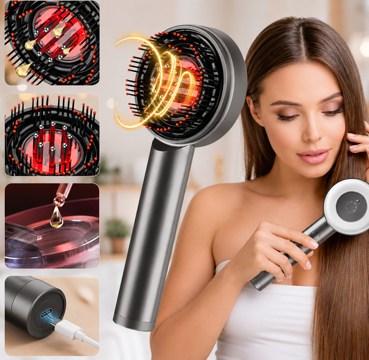 Cepillo Masajeador Cabello Terapia Luz